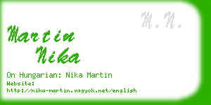 martin nika business card